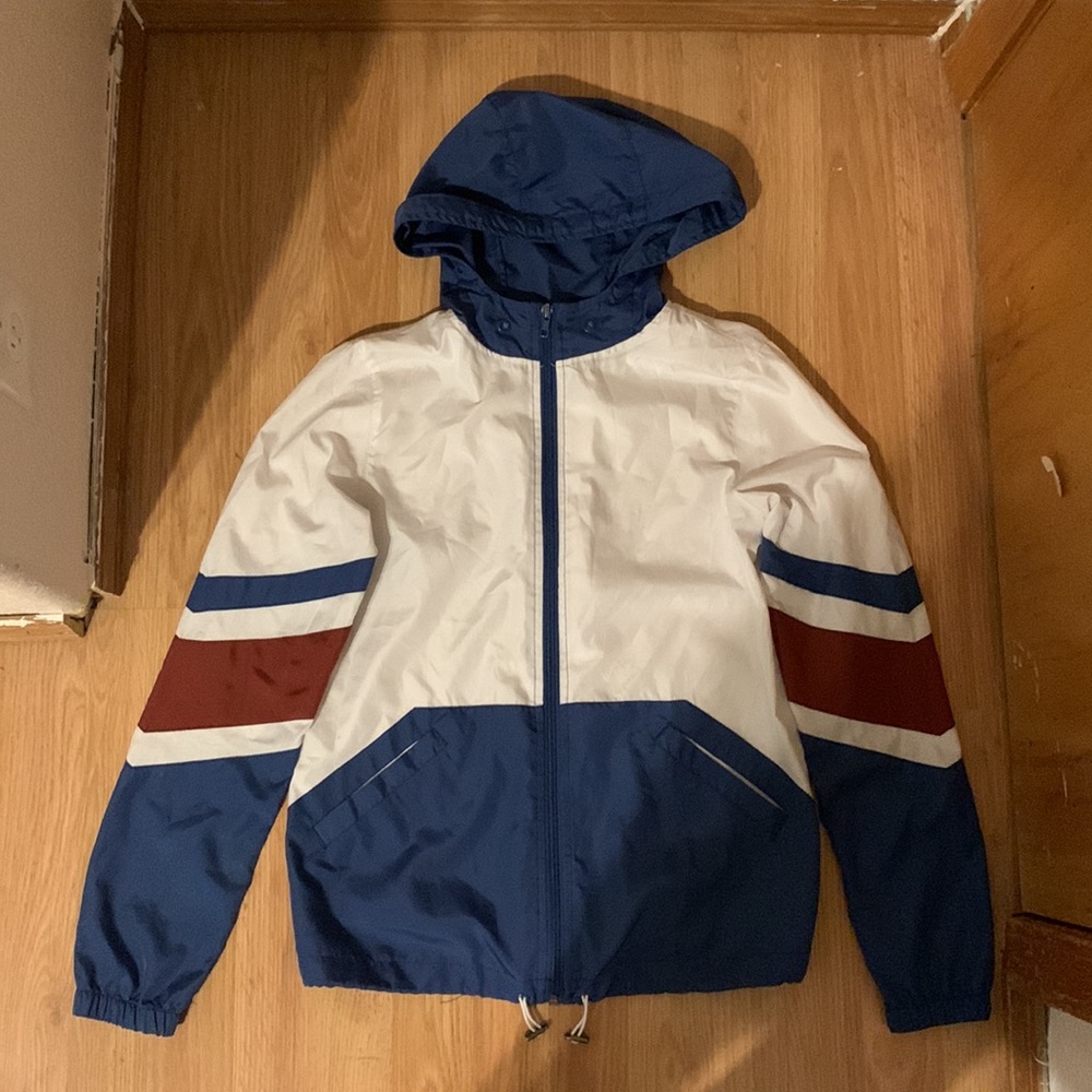 Zine Red, White, and Blue Windbreaker